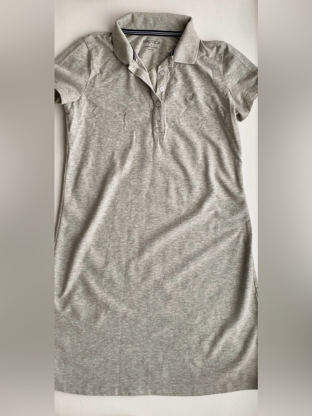 Nautica 100% Cotton Gray Mini Polo Dress